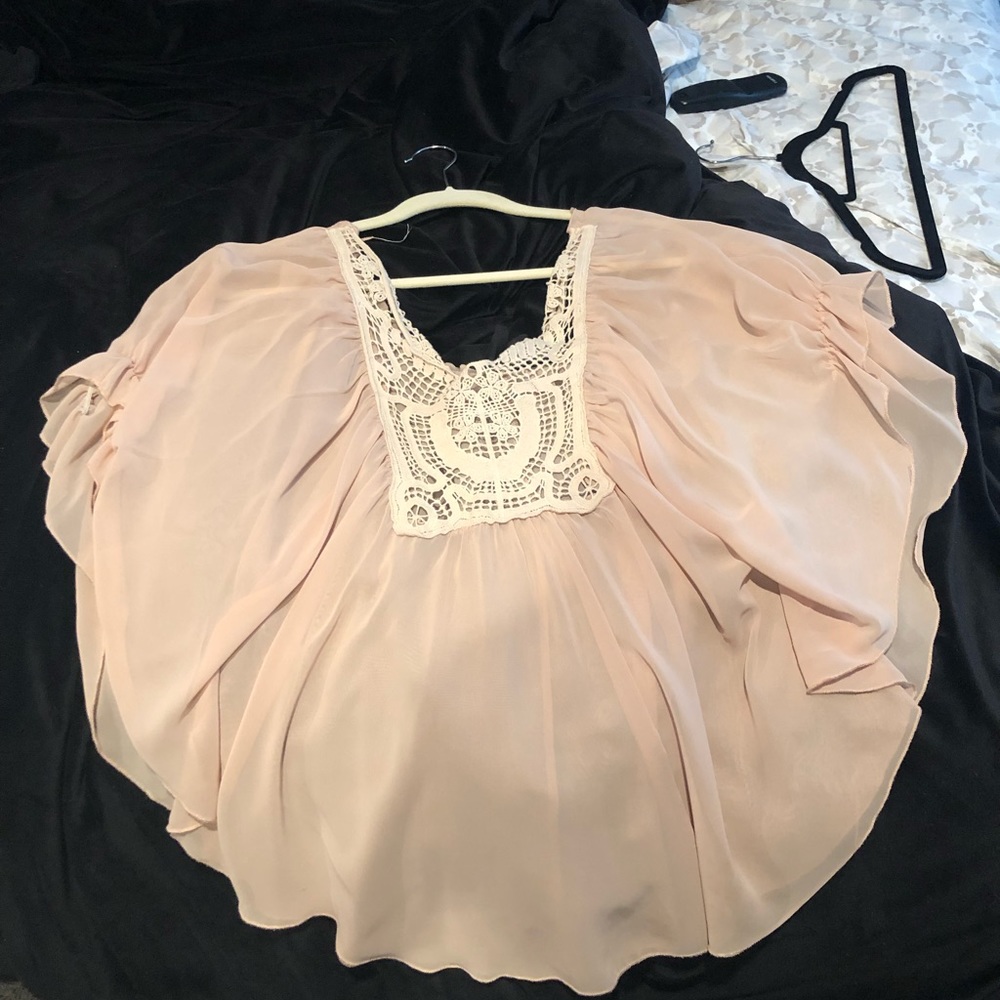Cream/light pink tunic